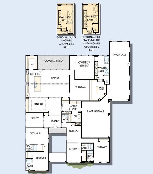 2D floor plan layout for the The Saddlewood by David Weekley Homes in Tierra at Legado West, Queen Creek, AZ (Image 3). 2D floor plan layout for the The Saddlewood by David Weekley Homes in Tierra at Legado West, Queen Creek, AZ (Image 3).
