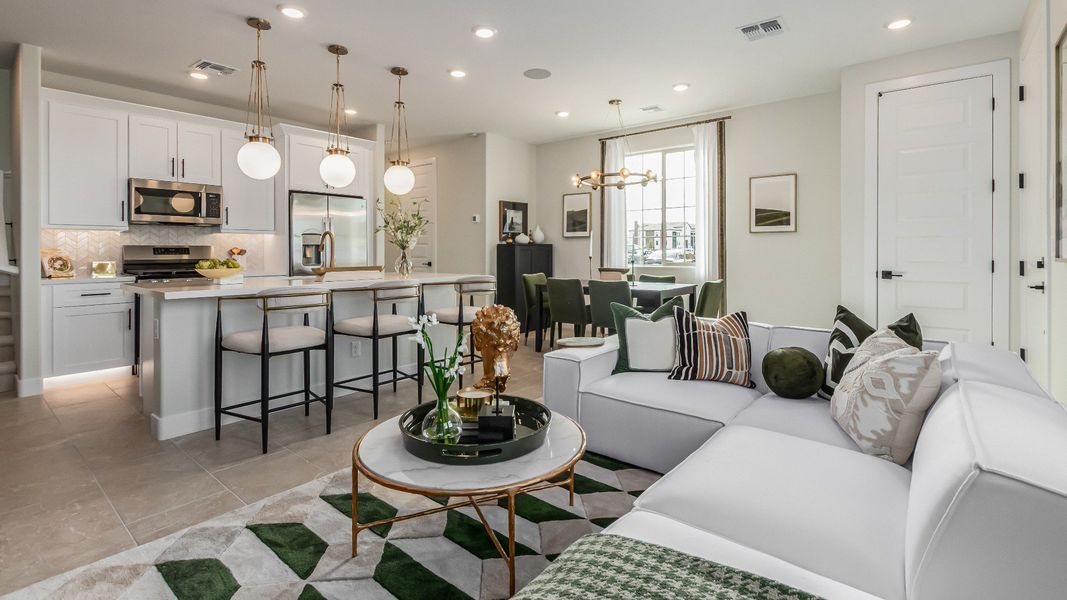 Representative furnished interior of a home built from the The Adeline by DRB Homes in Surprise City Center, Surprise (Image 3). Representative furnished interior of a home built from the The Adeline by DRB Homes in Surprise City Center, Surprise (Image 3).