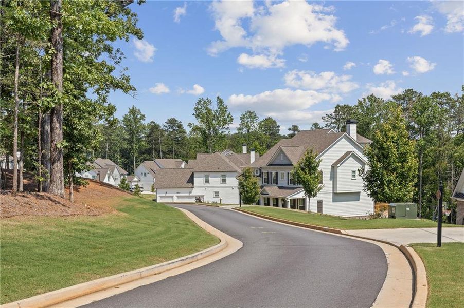 Front exterior of a new home in Chattahoochee Reserve, Cumming, GA, highlighting curb appeal (Image 30).