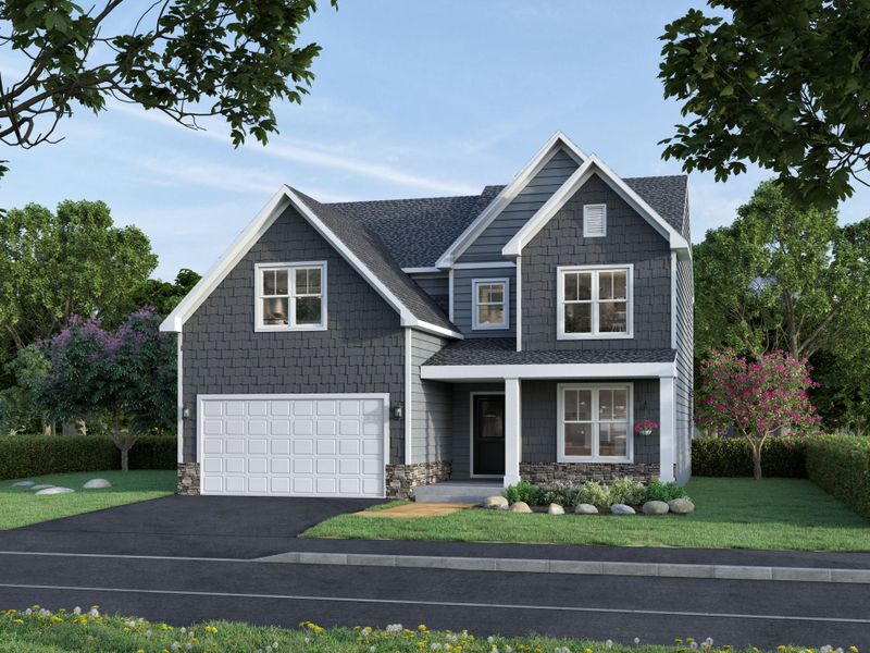 Representative exterior photo of a completed home built from the Fontana by Caruso Homes in Blue Run, Raleigh, NC (Image 22). Representative exterior photo of a completed home built from the Fontana by Caruso Homes in Blue Run, Raleigh, NC (Image 22).
