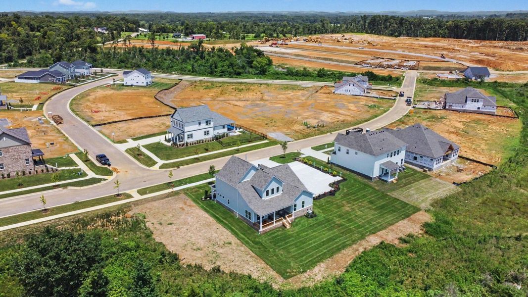 Community overview with the new home builds