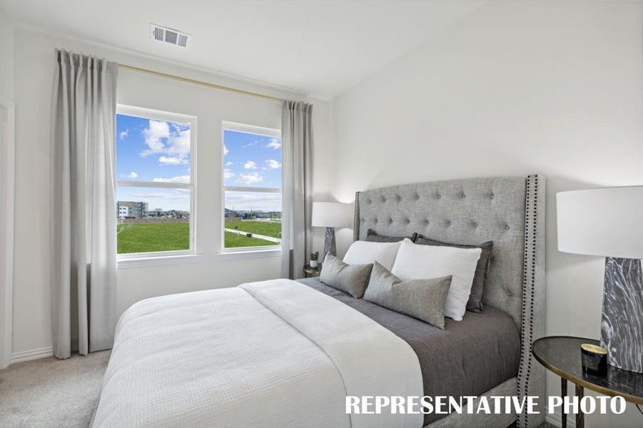 One of two nicely sized secondary bedrooms in our Parker floor plan.  REPRESENTATIVE PHOTO