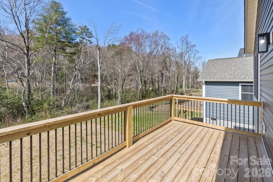 Exterior details and patio area of a home in , Asheville (Image 15).