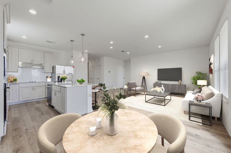 Representative furnished interior of a home built from the Parker by Pulte Homes in Nopal Valley, San Antonio (Image 10).