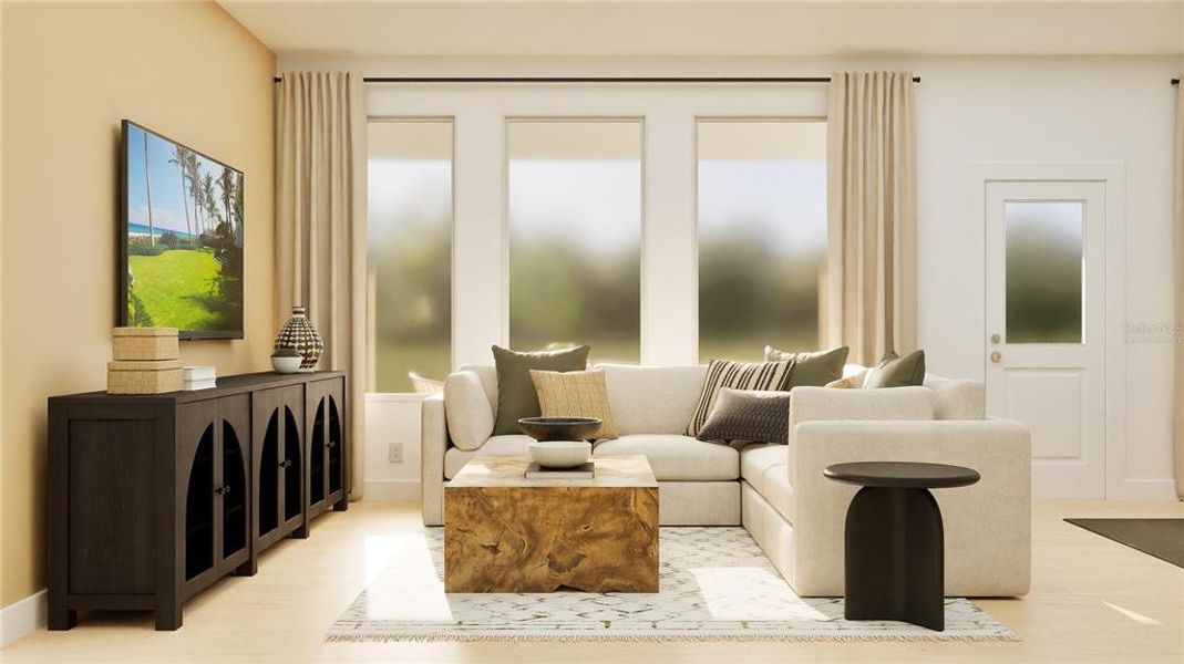 Furnished interior view inside a new home in , Clermont (Image 8).