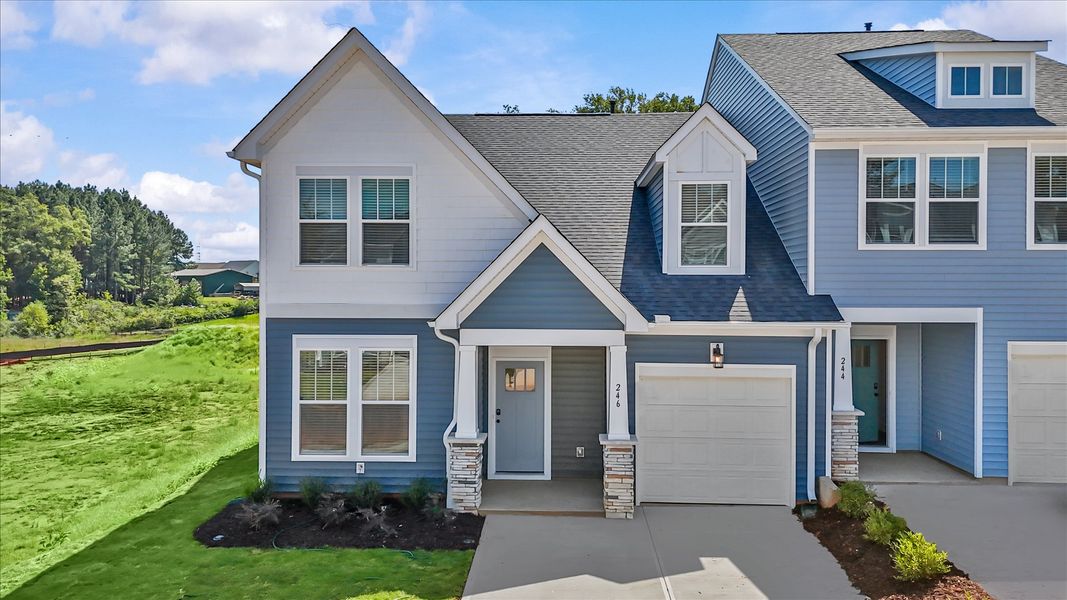 Functional design and eye-catching details in this accomplished townhome at Aspen Ridge