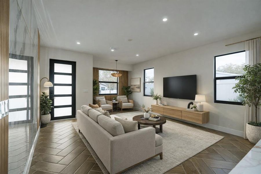 Furnished interior view inside a new home in , Tampa (Image 8).