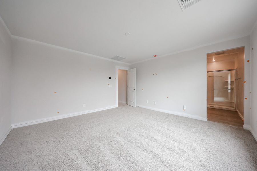 A room with white walls. A room with white walls.