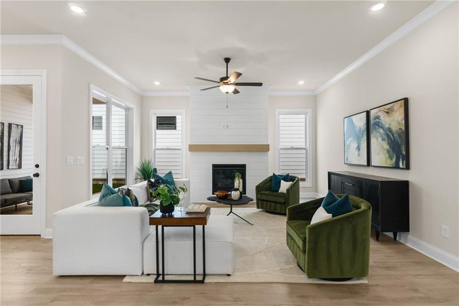 Furnished interior view inside a new home in Promenade at Sawnee Village, Cumming (Image 37).
