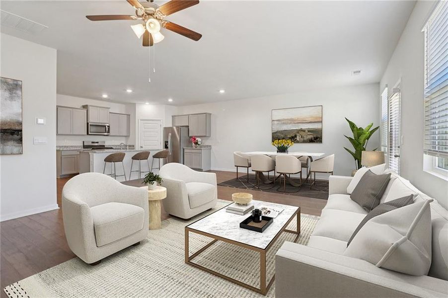 Furnished interior view inside a new home in Broder Farm, Stockbridge (Image 5).