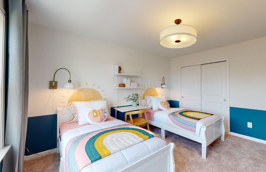 Furnished interior view inside a new home in Hamlet at Carothers Crossing, La Vergne (Image 47).