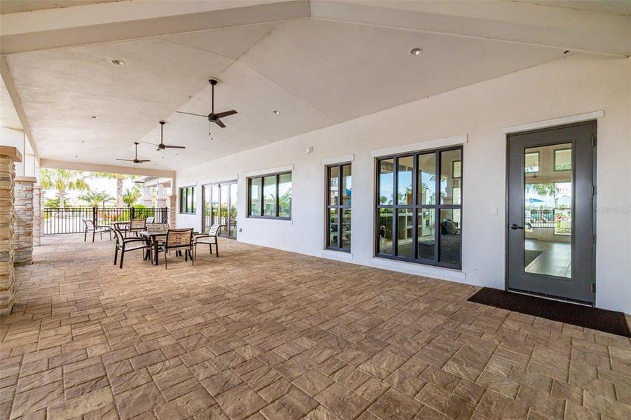 Exterior details and patio area of a home in Waterset Garden Series, Apollo Beach (Image 31).