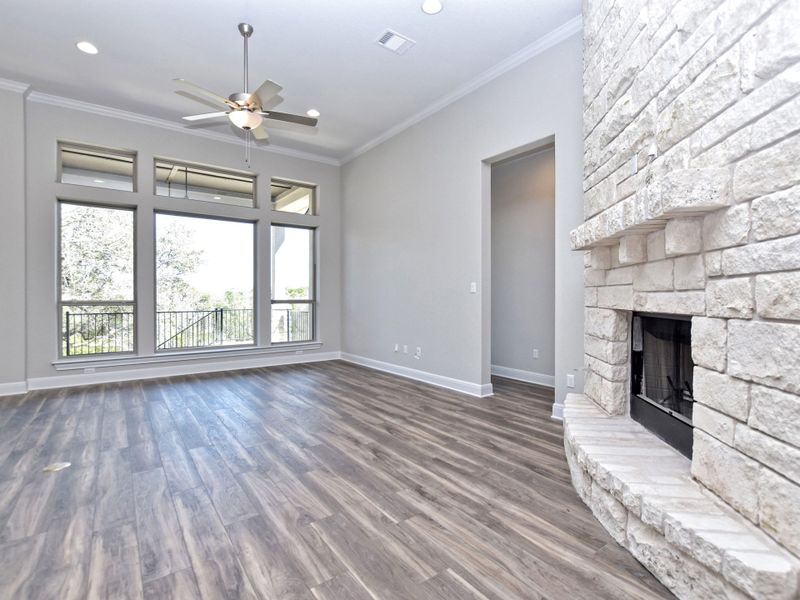 Representative unfurnished interior of a home built from the Siena III by Giddens Homes in Clearwater Ranch, Liberty Hill (Image 234).