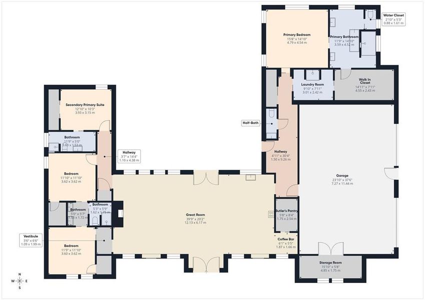 2D floor plan layout of this home in , Brownsboro, TX (Image 5).