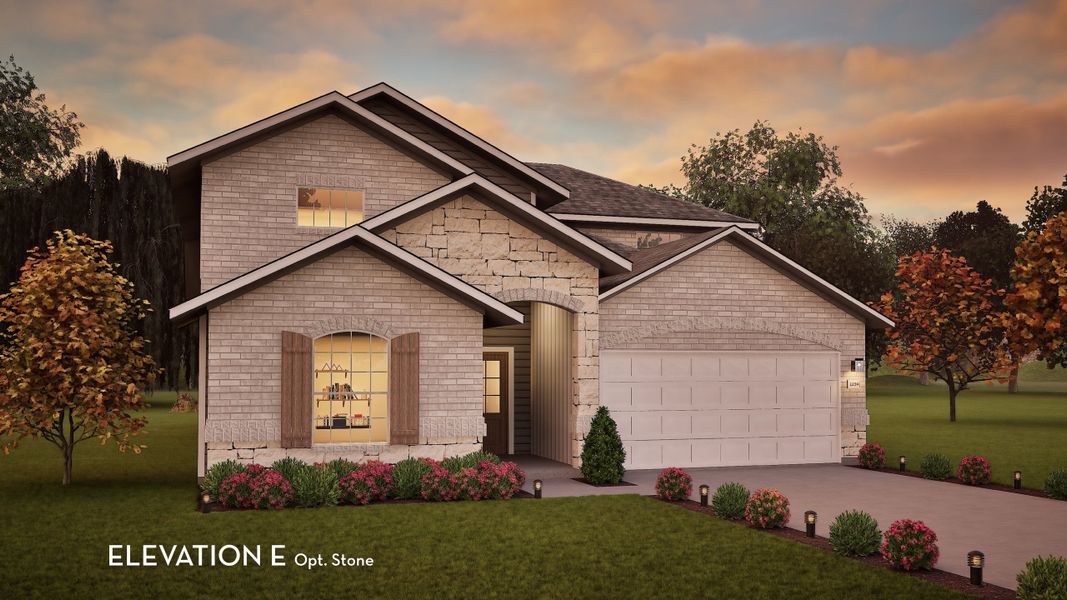 Representative exterior photo of a completed home built from the Yuma by CastleRock Communities in Megan's Landing, Castroville, TX (Image 19). Representative exterior photo of a completed home built from the Yuma by CastleRock Communities in Megan's Landing, Castroville, TX (Image 19).