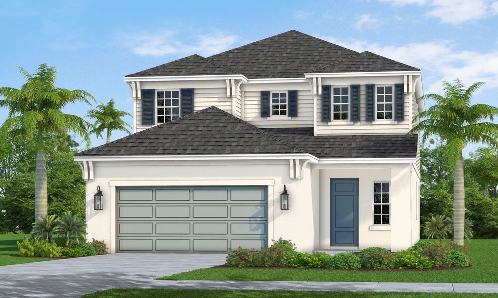 Representative exterior photo of a completed home built from the Vision 2 by Neal Communities in Canoe Creek, Parrish, FL (Image 2).