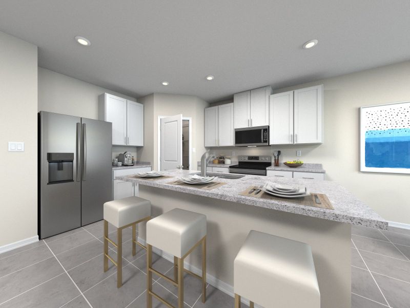 Furnished interior view inside a new home in The Grove at Stuart Crossing - Classic Series, Bartow (Image 3).