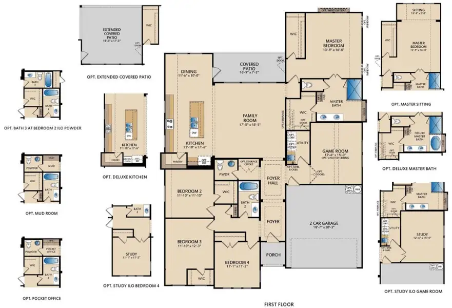 2D floor plan layout for the Westlake II by Pacesetter Homes in Timberbrook, Justin, TX (Image 3). 2D floor plan layout for the Westlake II by Pacesetter Homes in Timberbrook, Justin, TX (Image 3).