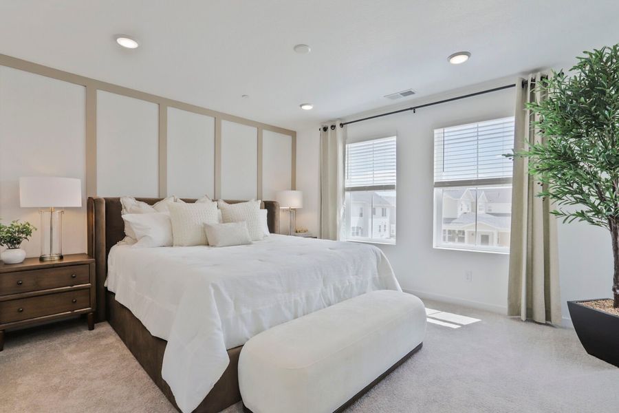 Representative furnished interior of a home built from the Novella Four by Brookfield Residential in Barefoot, Firestone (Image 11).