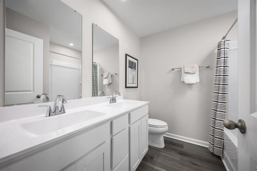 Representative furnished interior of a home built from the Marigold by Ryan Homes in Harpers Glen Single Family, Wendell (Image 17).