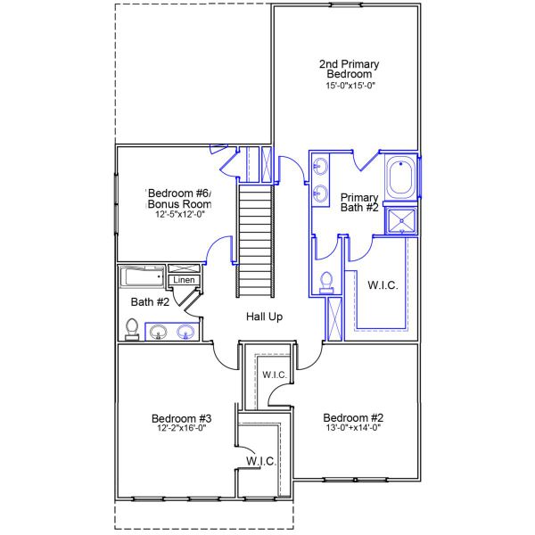 2D floor plan layout of this home in Killians Crossing, Blythewood, SC (Image 3).