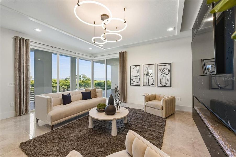 Furnished interior view inside a new home in Legends Bay, Bradenton (Image 58).