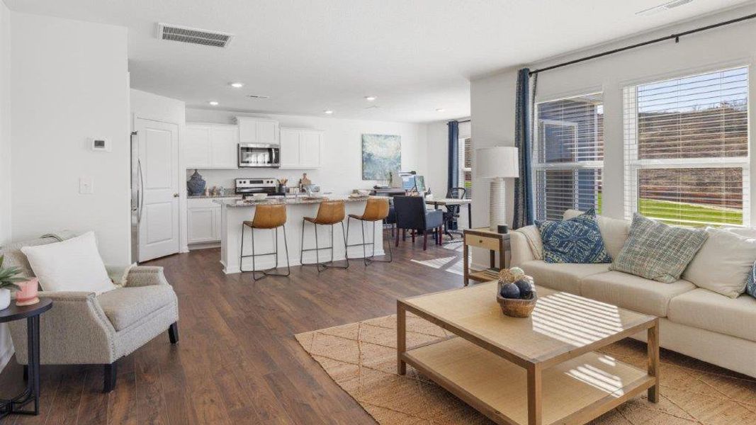 Representative furnished interior of a home built from the Darwin by D.R. Horton in Millstone Village, Morristown (Image 4).
