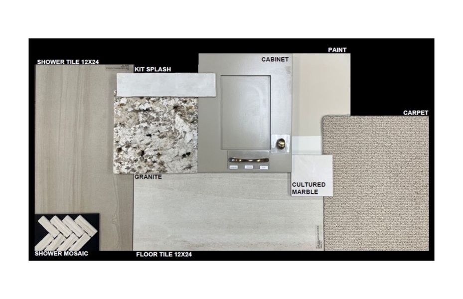 Sample of building materials used in homes in Del Webb at Rocking K, Tucson (Image 3). Sample of building materials used in homes in Del Webb at Rocking K, Tucson (Image 3).