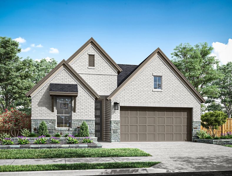 Representative exterior photo of a completed home built from the Bluebird by Tri Pointe Homes in Oakhill Reserve, Tomball, TX (Image 24).