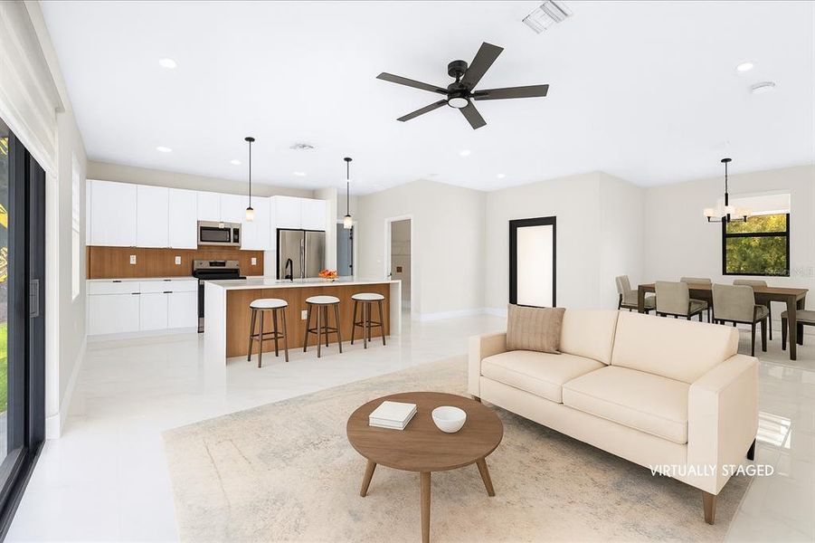 Furnished interior view inside a new home in , Lehigh Acres (Image 9).