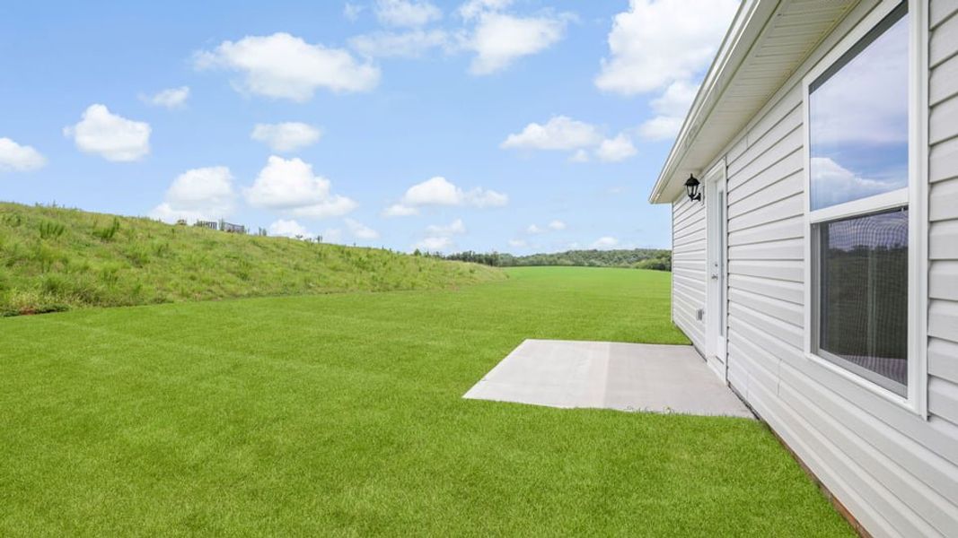 Exterior details and patio area of a home in Tyger Pines, Moore (Image 19).