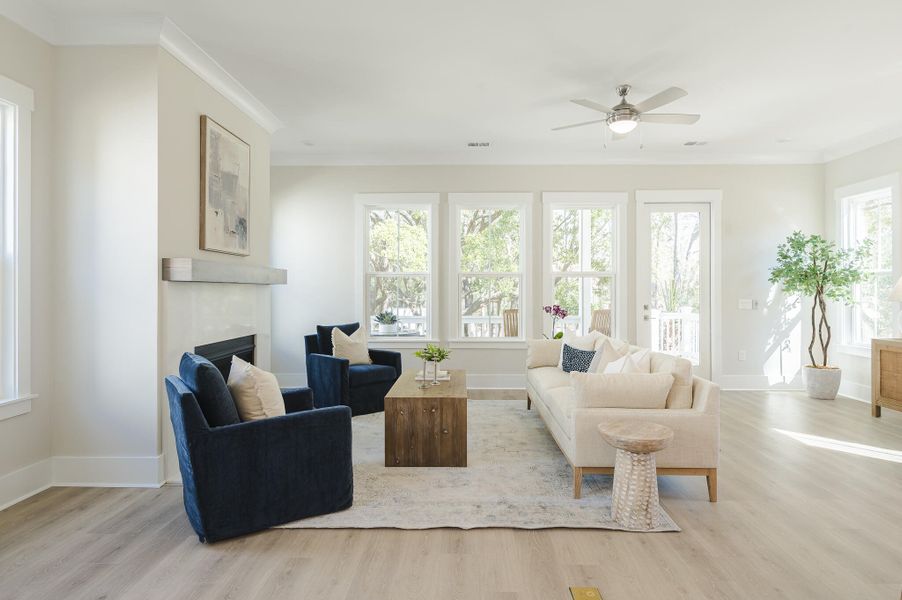 Furnished interior view inside a new home in Ferryboat Landing, Charleston (Image 12).