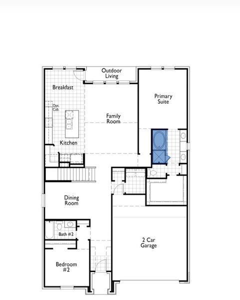 2D floor plan layout for the Richmond Plan by Highland Homes in Wildrye, Waller, TX (Image 3). 2D floor plan layout for the Richmond Plan by Highland Homes in Wildrye, Waller, TX (Image 3).