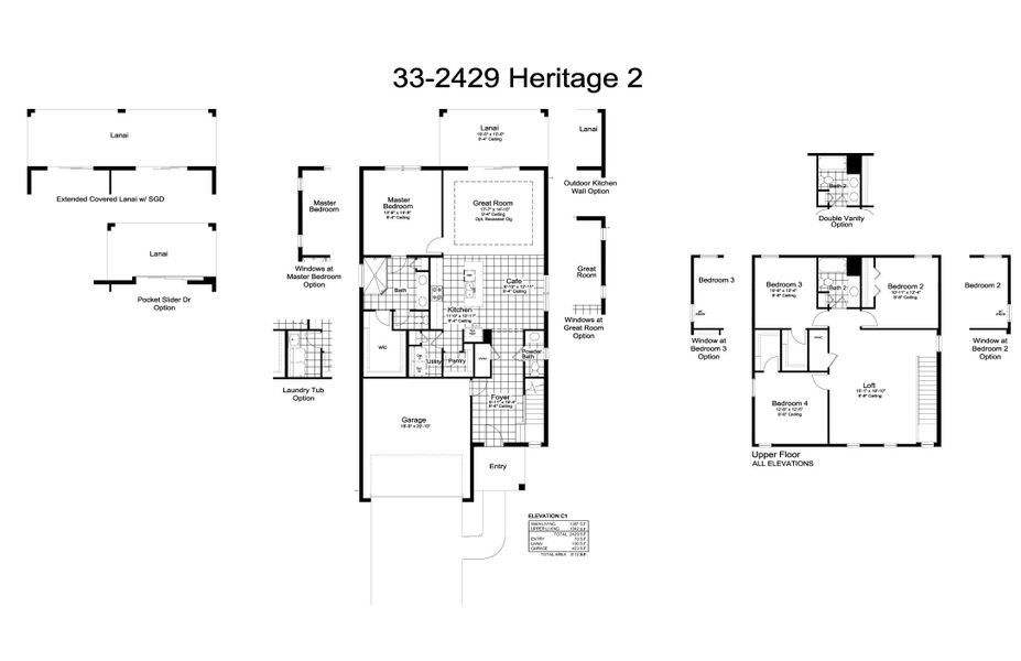 2D floor plan layout for the Heritage 2 by Neal Communities in Windward, Sarasota, FL (Image 2). 2D floor plan layout for the Heritage 2 by Neal Communities in Windward, Sarasota, FL (Image 2).