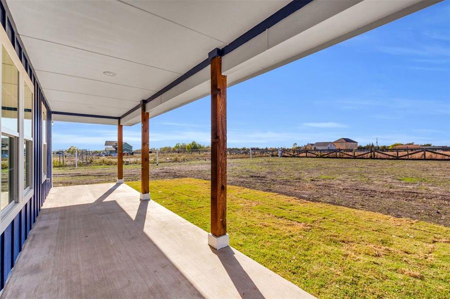 View of patio / terrace with a rural view