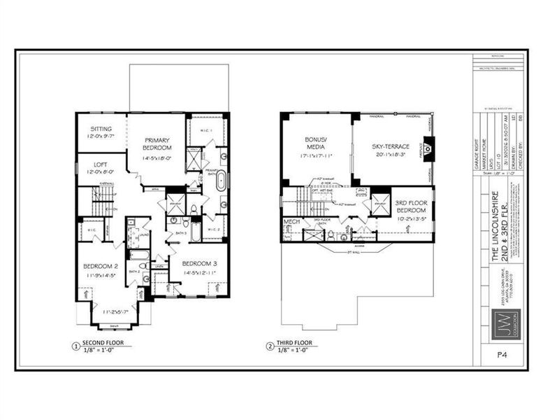 2D floor plan layout of this home in Laurel View, Suwanee, GA (Image 6).