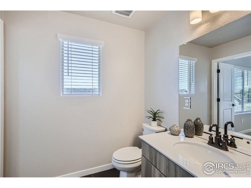 Furnished interior view inside a new home in Waterfield - Townhomes, Fort Collins (Image 8). Furnished interior view inside a new home in Waterfield - Townhomes, Fort Collins (Image 8).