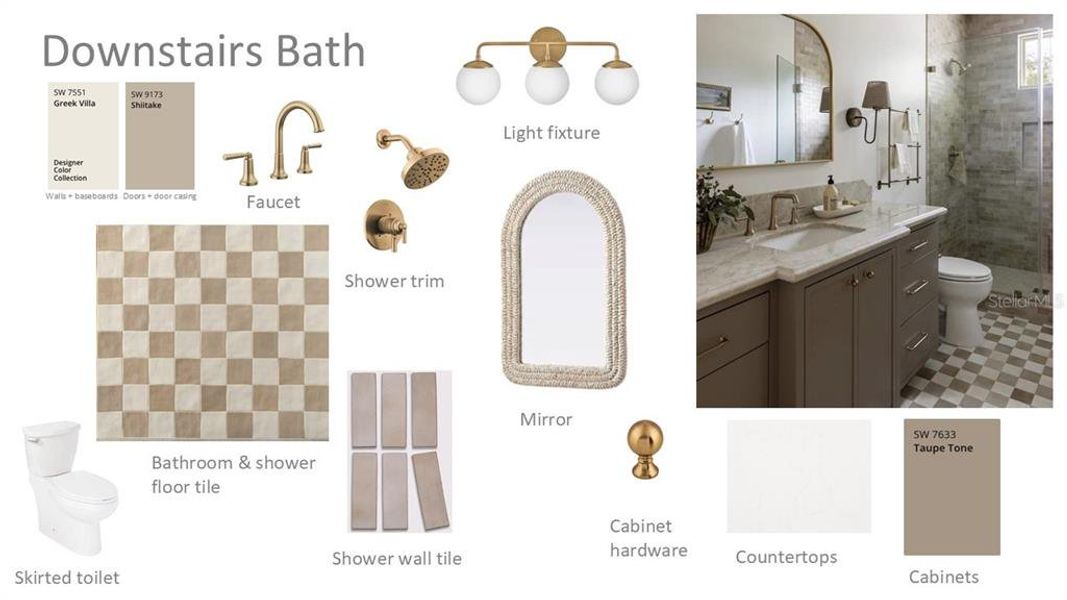 Downstairs bath selections & inspo