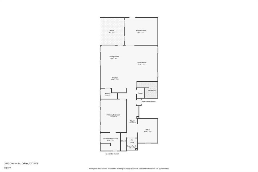 2D floor plan layout of this home in Cambridge Crossing, Celina, TX (Image 7).