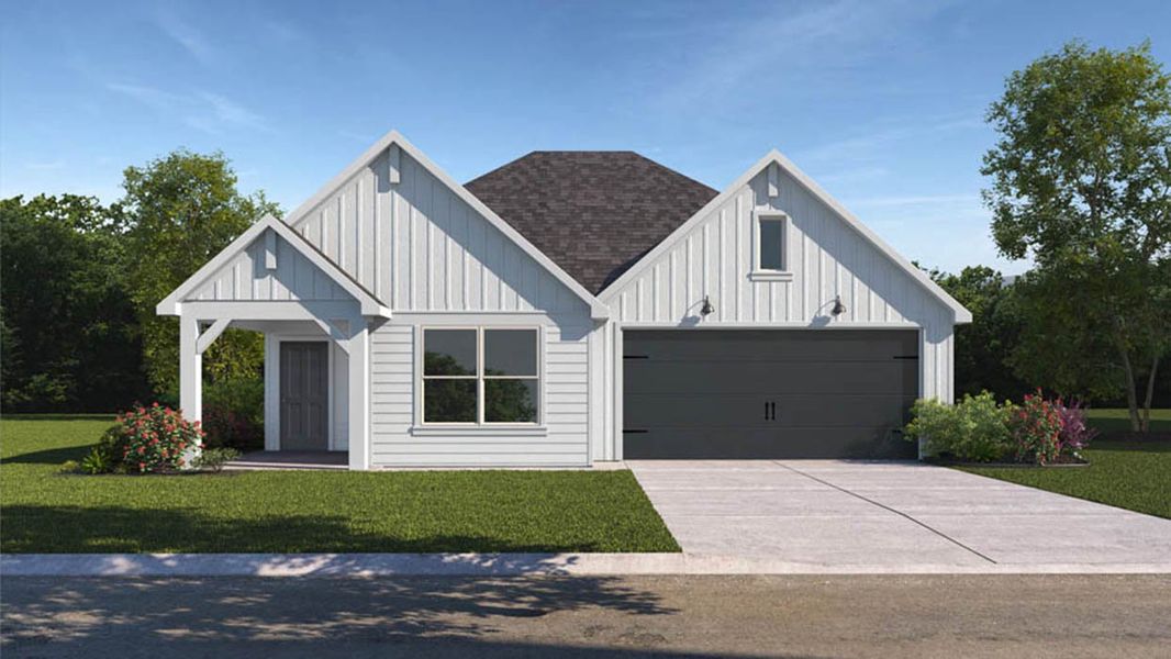 Representative exterior photo of a completed home built from the Camden by D.R. Horton in Cornerstone, Rockdale, TX (Image 2). Representative exterior photo of a completed home built from the Camden by D.R. Horton in Cornerstone, Rockdale, TX (Image 2).