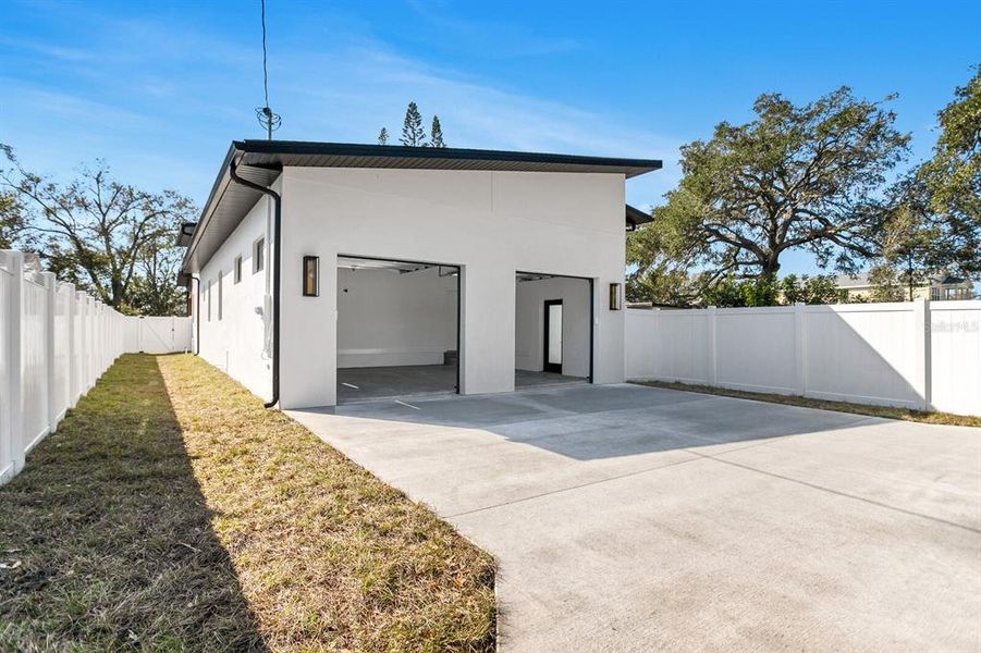 Driveway with Garages