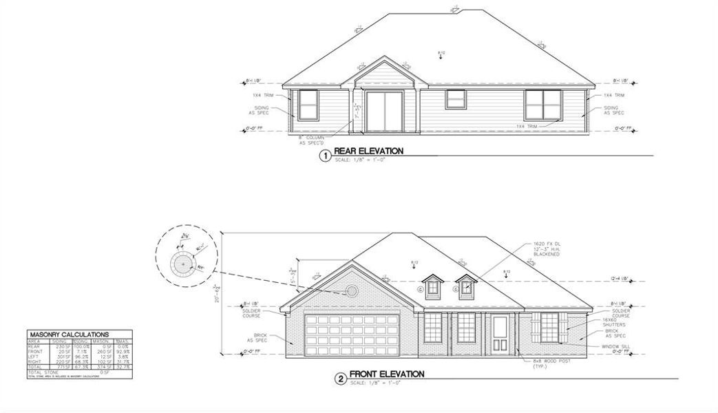 Exterior rendering of this home design in , Granbury, TX (Image 1). Exterior rendering of this home design in , Granbury, TX (Image 1).
