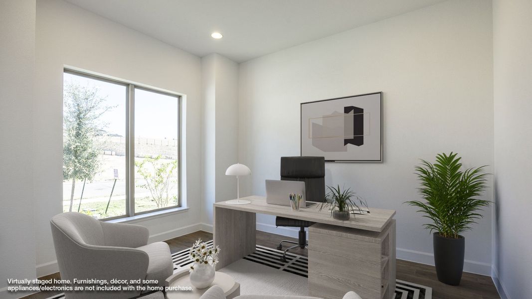 Furnished interior view inside a new home in Eldorado At Santa Rita Ranch 50', Liberty Hill (Image 8).