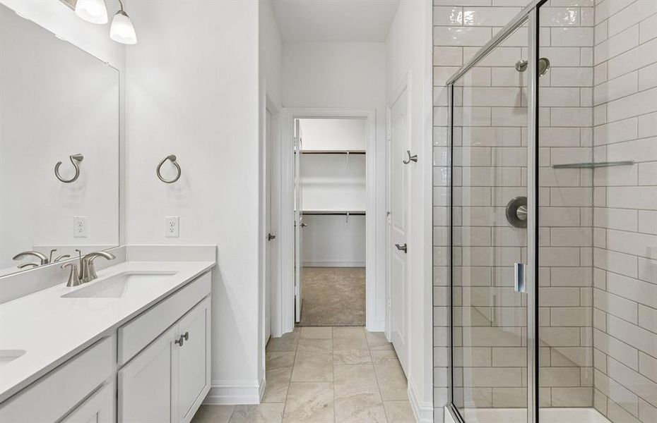 Spacious primary suite