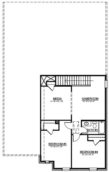 2D floor plan layout of this home in Rolling Ridge, Van Alstyne, TX (Image 3).