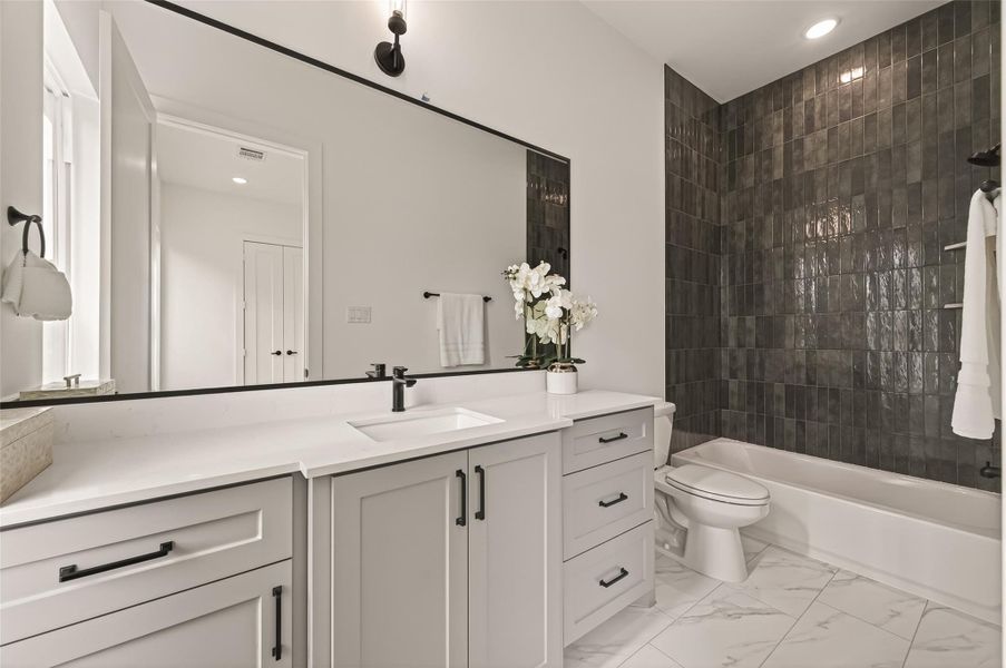 Furnished interior view inside a new home in , Houston (Image 18).