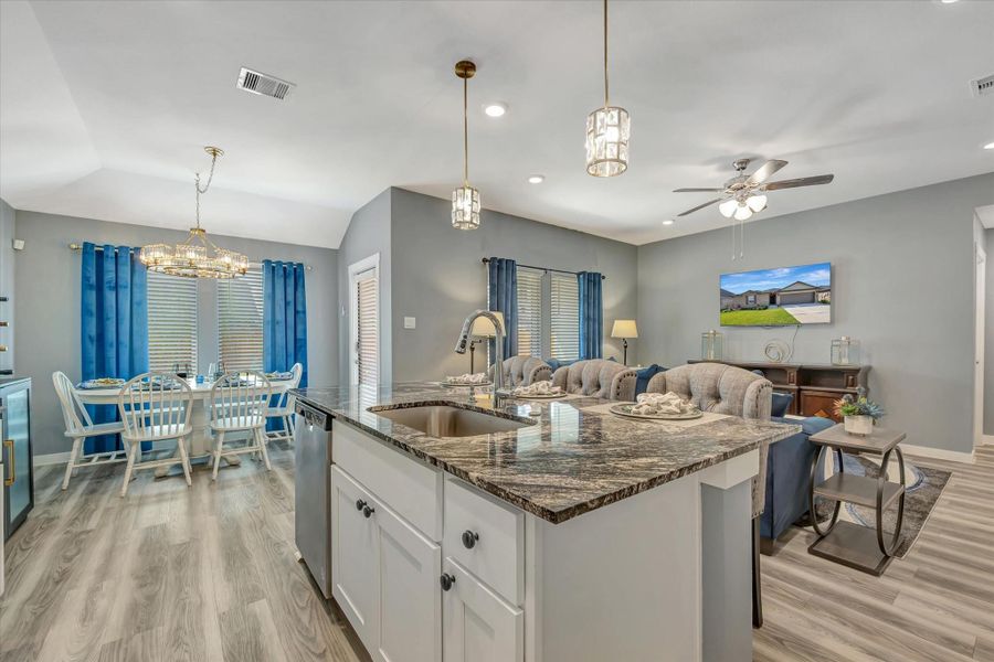 Furnished interior view inside a new home in Central Park, Texas City (Image 17). Furnished interior view inside a new home in Central Park, Texas City (Image 17).
