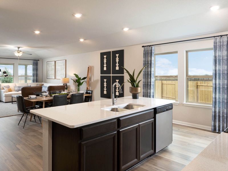 Furnished interior view inside a new home in Turner's Crossing - Americana Collection, Buda (Image 4).