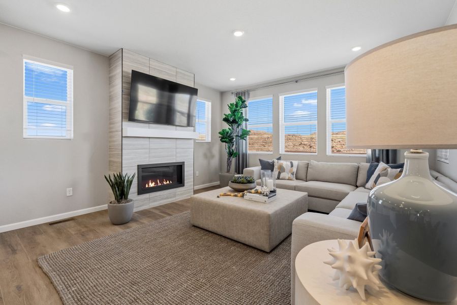 Representative furnished interior of a home built from the 4008 by Risewell Homes in Harvest Crossing, Aurora (Image 8).
