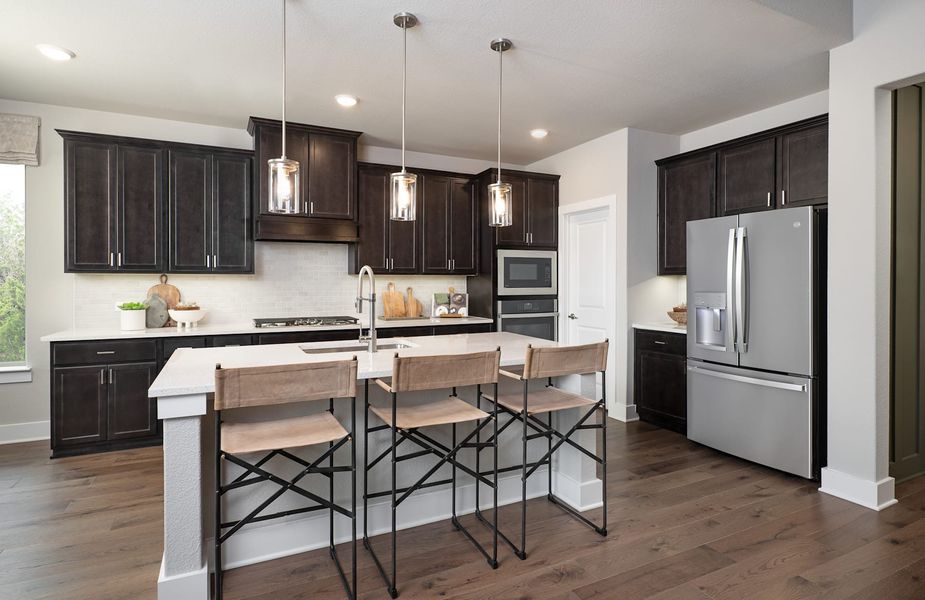 Representative furnished interior of a home built from the Emery by Tri Pointe Homes in View at the Reserve, Mansfield (Image 4). Representative furnished interior of a home built from the Emery by Tri Pointe Homes in View at the Reserve, Mansfield (Image 4).